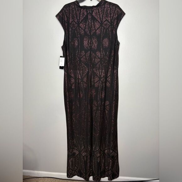 Betsy & Adam Glitter Ombré Cap Sleeve Dress NWT - Picture 6 of 10